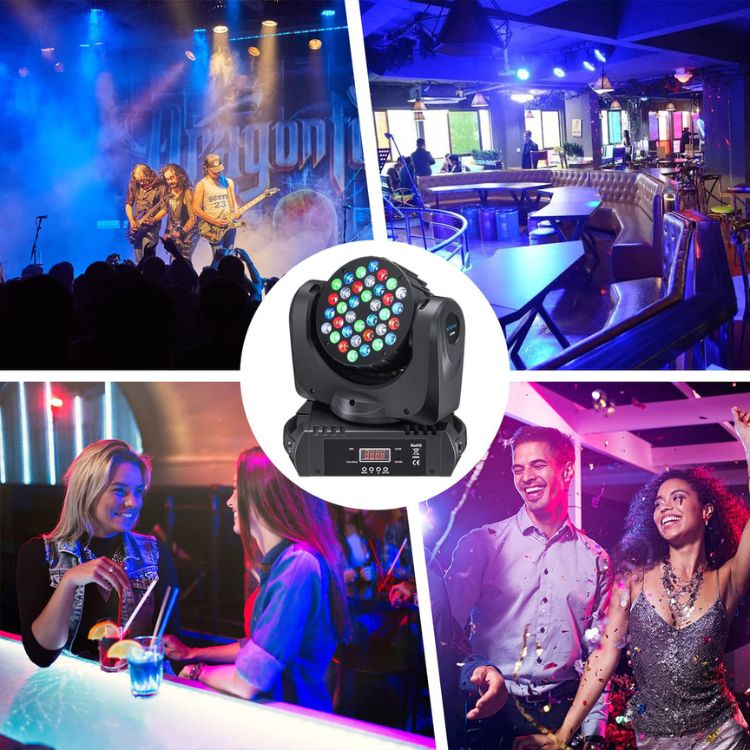 LM108 LED 36x3W RGBW Wash Moving Head Light