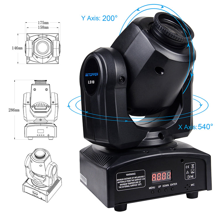 LS10 LED 10W Beam Spot Moving Head Light