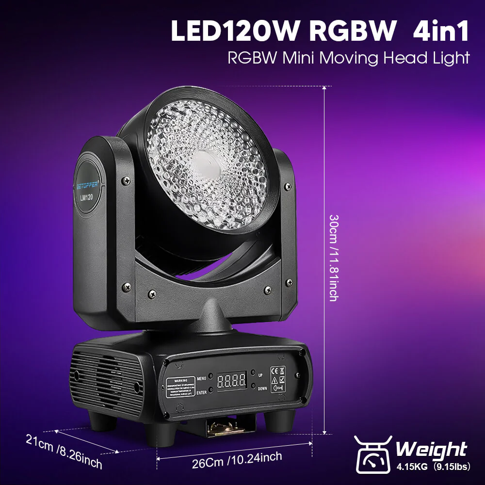 LM120 LED 120W RGBW 4-IN-1 Moving Head Light