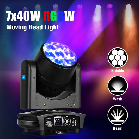 LM0740 LED 7x40W Bee Eye Zoom Wash Moving Head Light