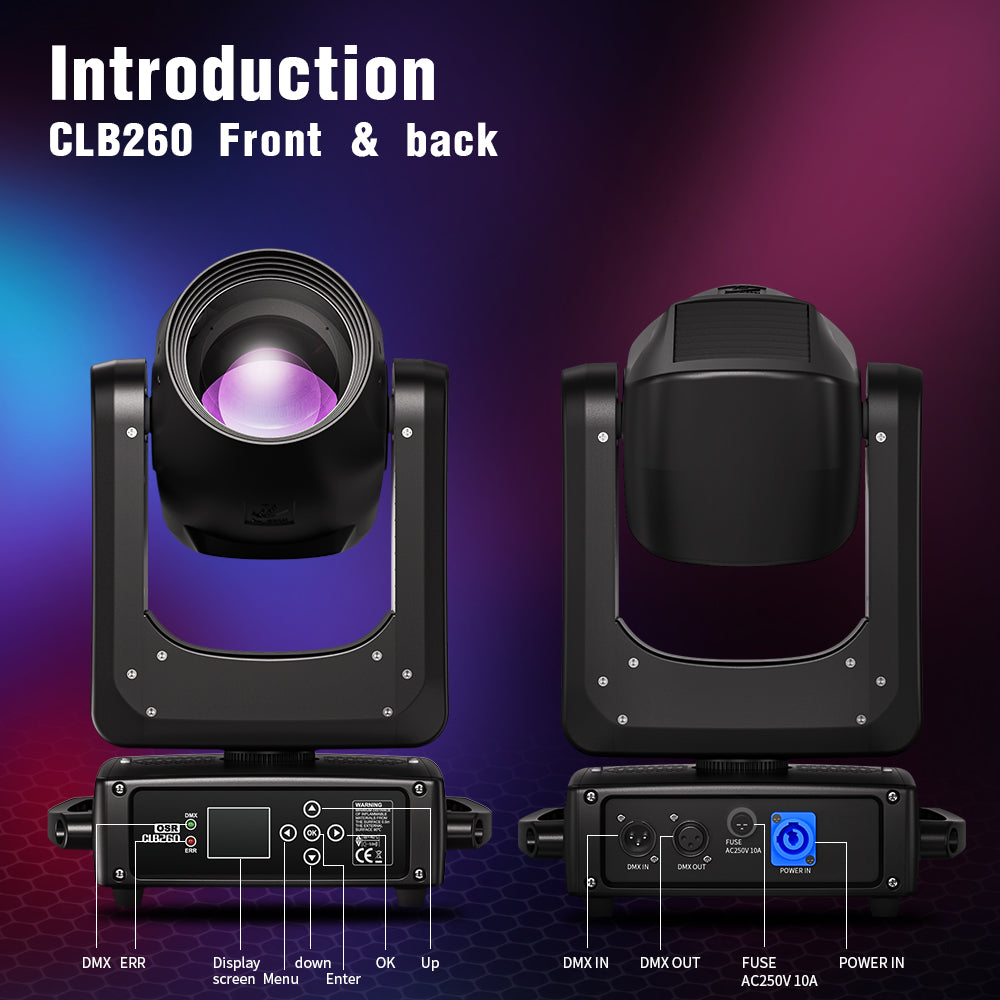 CLB260 Mini 260W 9R Beam Moving Head Light