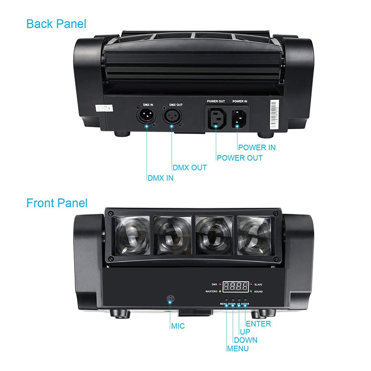 LM30A Mini Spider LED 8x3W RGBW Moving Head Light