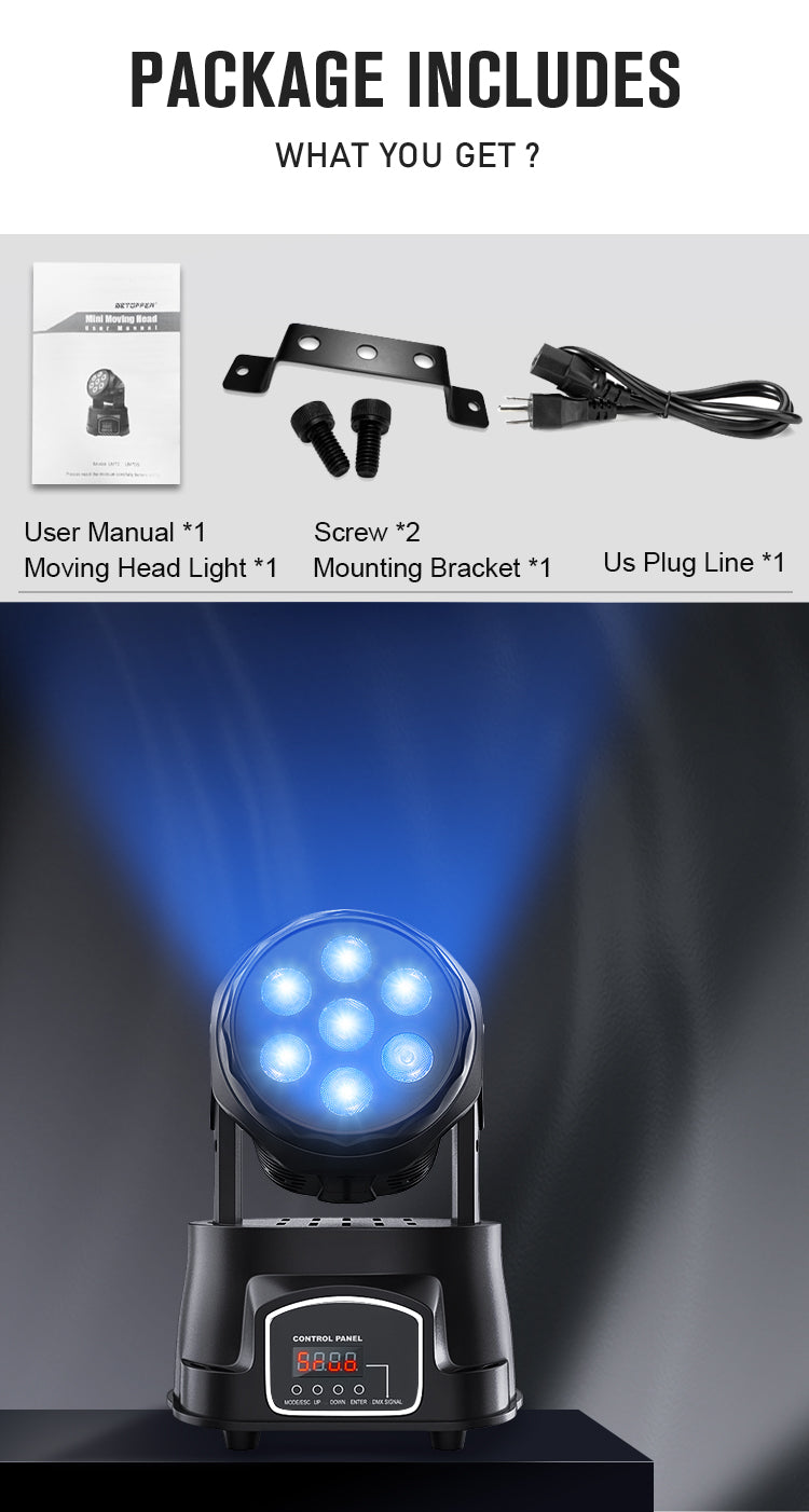 LM70S 7x8W RGBW 4-IN-1 Mini LED Moving Head Light