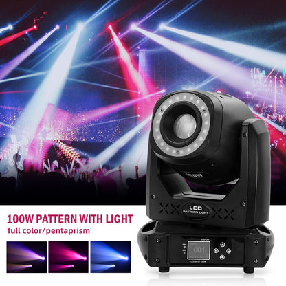 LS105 Mini 100W LED Beam Spot Moving Head Light With Led Strip