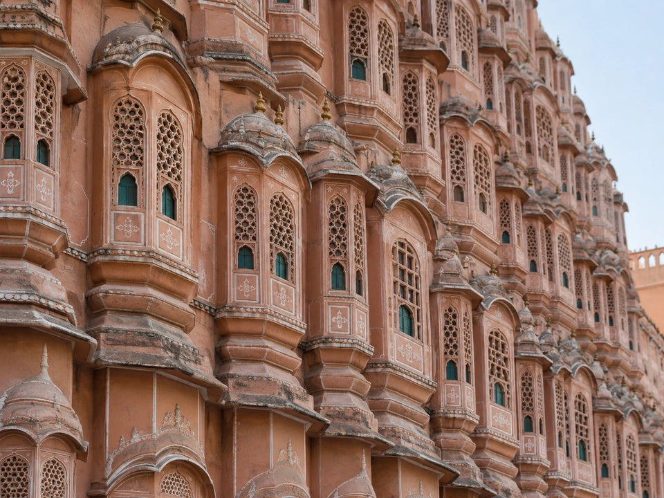Hawa Mahal sandstone facade in Jaipur, India
