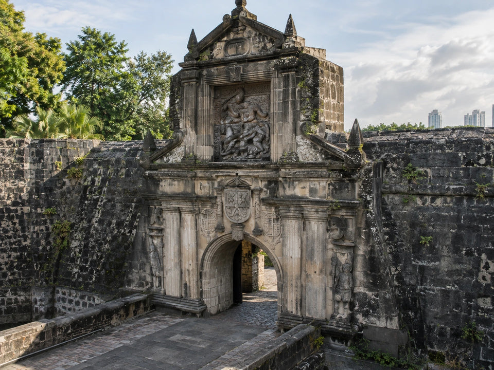 Historic Fort Santiago gate in Manila, Philippines